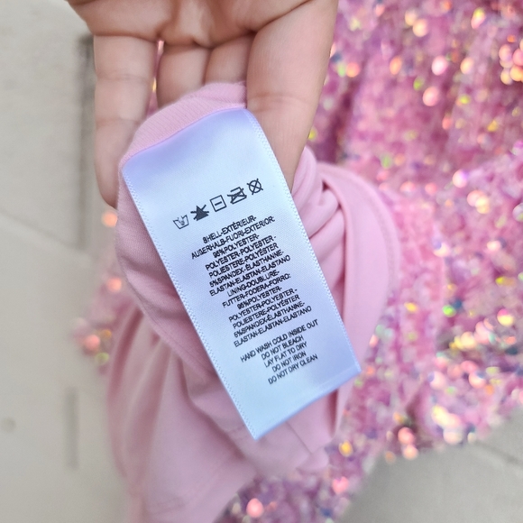 Helsi | Abby Iridescent Sequin Halter Minidress in Pink Rose Size XS - Picture 7 of 14